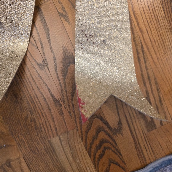 Gold Glitter Christmas Wedding  LED Lights Battery Operated Decoration 24" - Picture 9 of 14